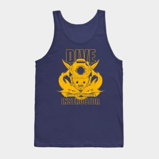 Blue & Gold Dive Instructor Tank Top